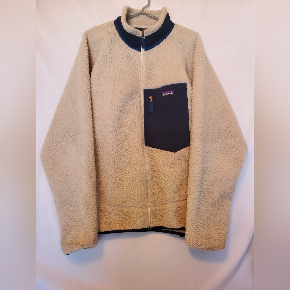 Patagonia RetroX Deep Pile Fleece Jacket in Men's XL Oatmeal Natural